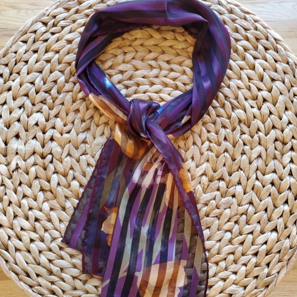 Liz Claiborne Long Sheer Floral Scarf - 🐧 2 for $10